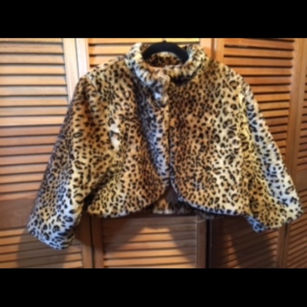 De'rotchild Animal Print Faux Fur Jacket